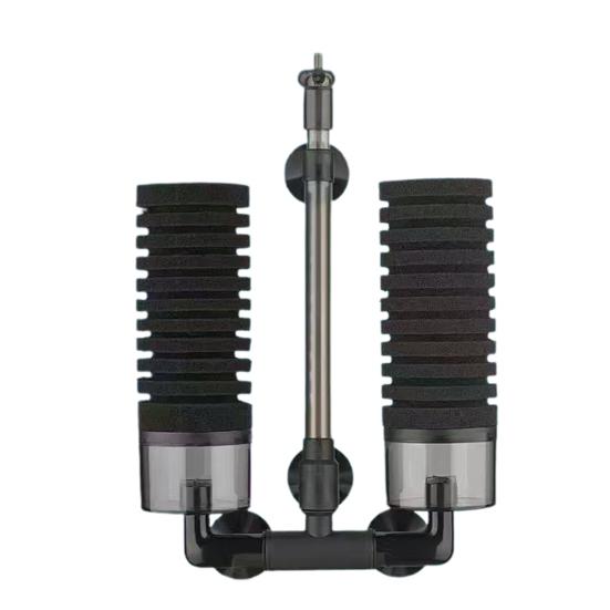 1 Set Fish Tank Filter Double Head Purify Water Effective Oxygenation Rapid Culture Bio-chemical Sponge Air Pump Filter for Aquarium