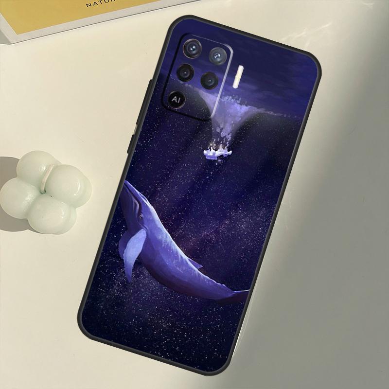 Wal Fisch Welle Meer Fall für OPPO A74 A94 A54 A1K A15 A16 A52 A72 A83 A91 A93 A53S A5 a9 A31 A53 2020 Abdeckung