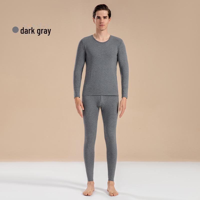 Men's Pure Cotton Thermal Underwear Set - Autumn/Winter Cold-Resistant Base Layer Top & Bottoms