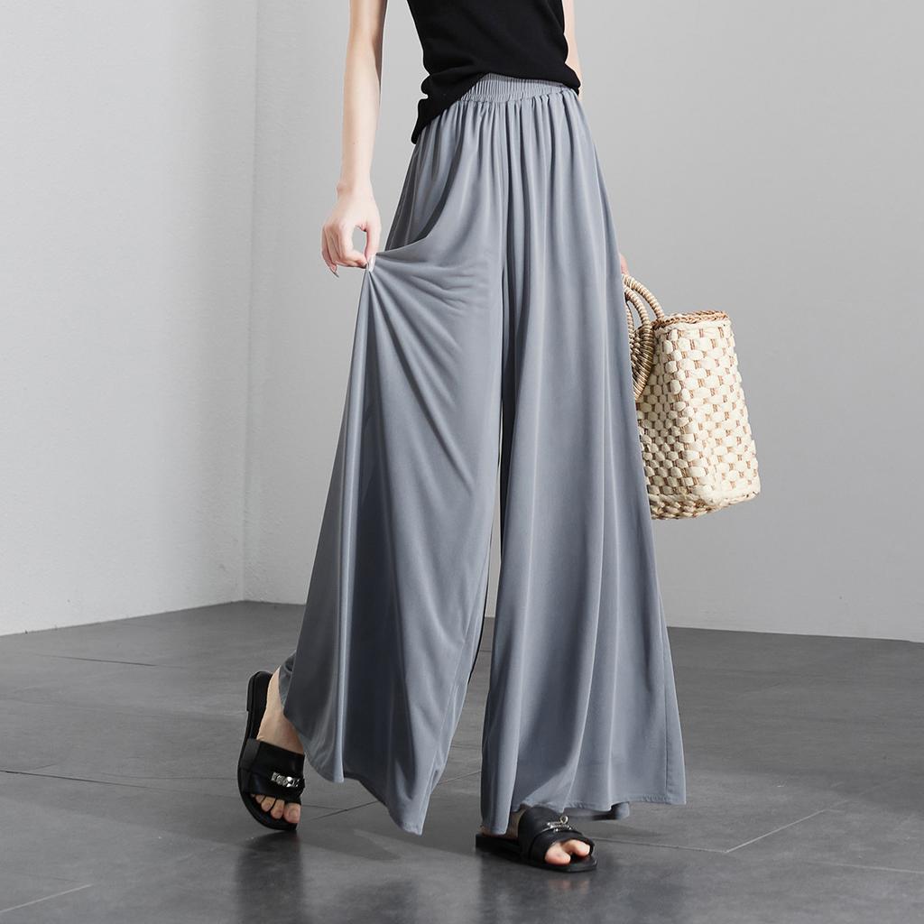Thin casual wide leg pants with a sense of drape for women in summer 2025, fashionable, loose and versatile, slimming and floor hugging pants
