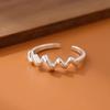 New Personality Wave Sweet Creative 925 Sterling Silver Jewelry Temperament Thread Fashion Popular Opening Rings    R231