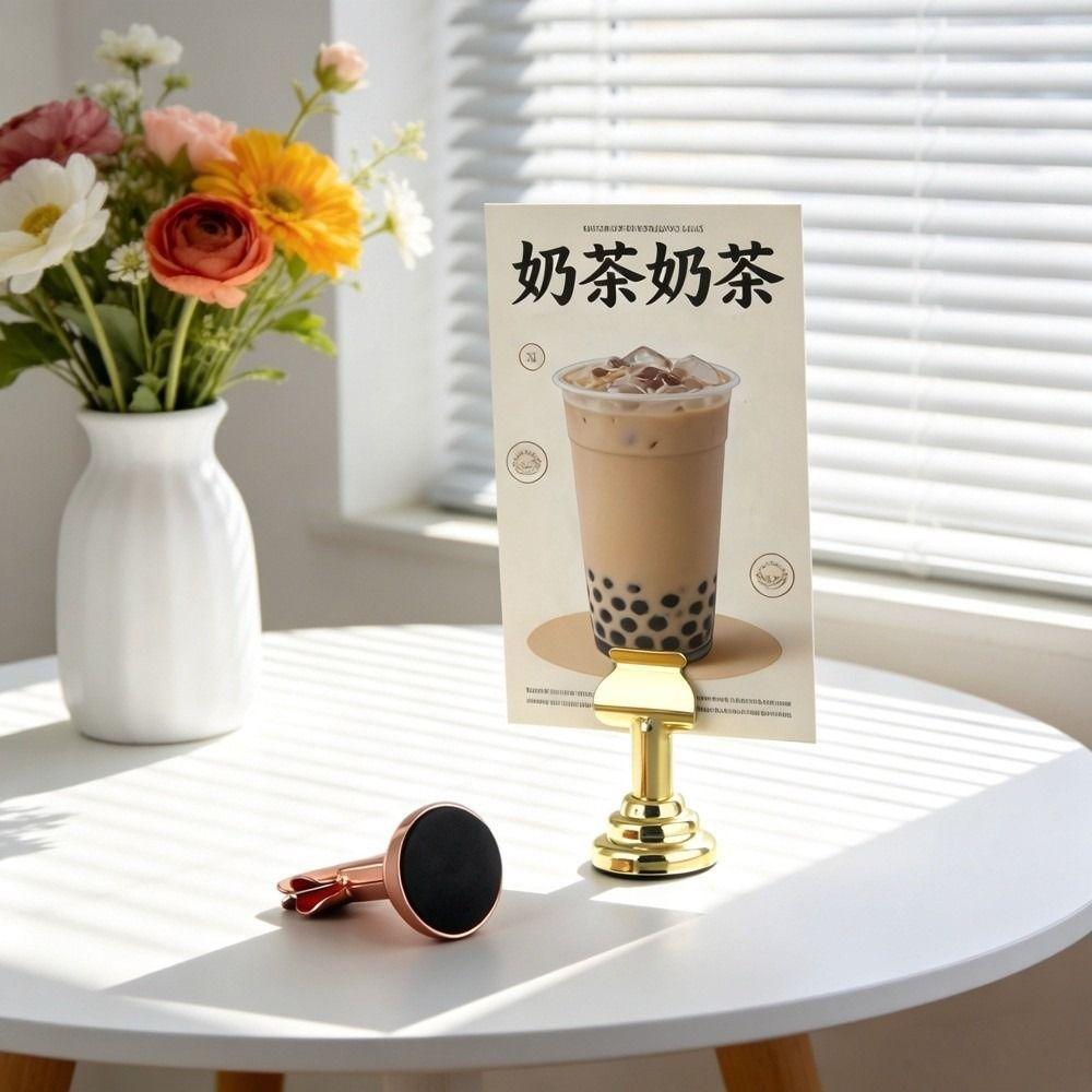 Mini Table Card Clip Stand Metal Name Note Photo Display Stand Price Tag Clip  Restaurant