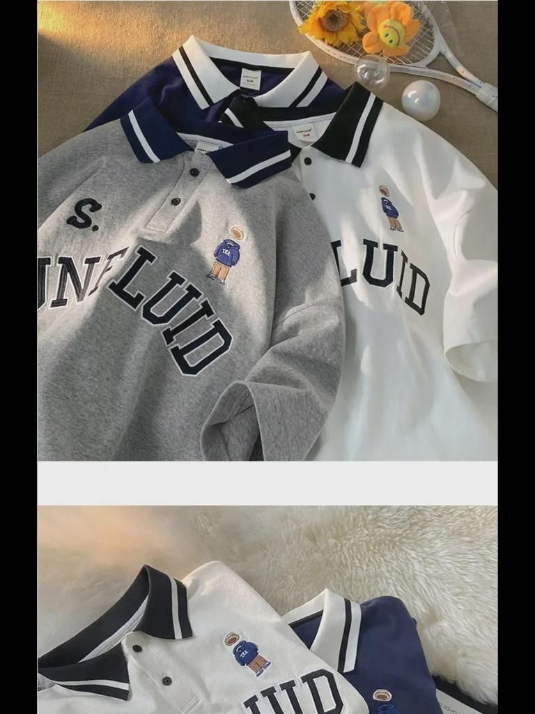 Men's Slim Fit Korean Style Polo Shirt: Trendy Short-Sleeved Summer Top 2023