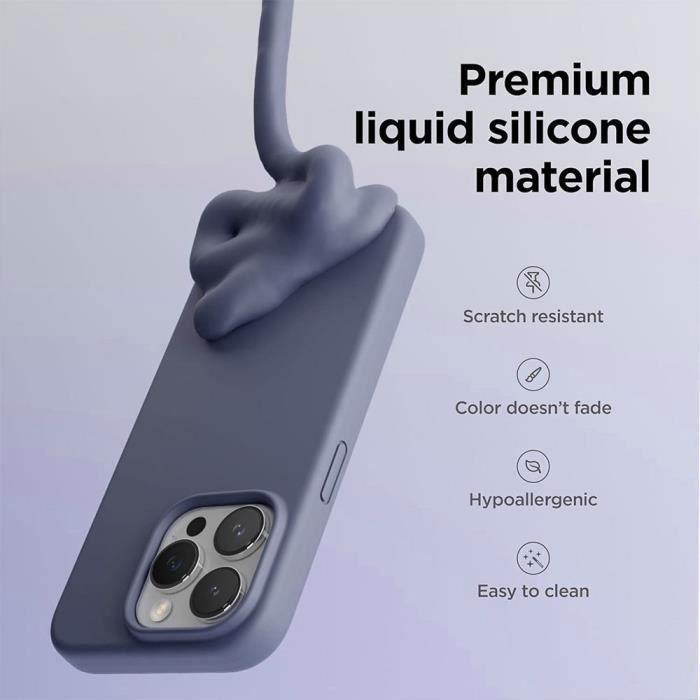 Protective Case - BOOLING - for iPhone 16 Pro - Soft Silicone - Midnight Blue - Matte Effect