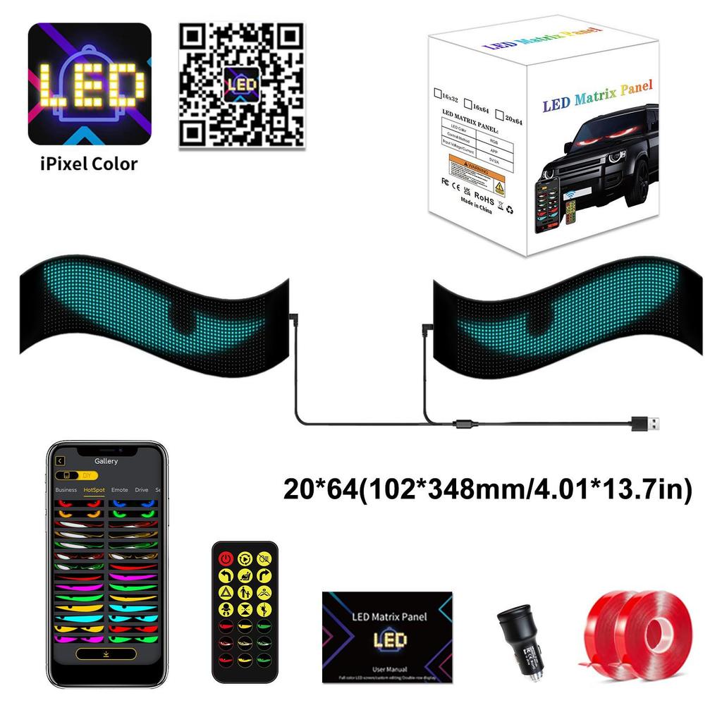 Waterproof Bluetooth LED Display Screen: Interactive Rear Window Expression with Flexible Soft Screen