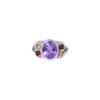 925 Sterling Silver Multi Gemstone Ring: Garnet, Amethyst, Peridot, Citrine
