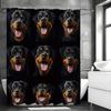 Tenda da Doccia Cane Rottweiler Carino, Tenda da Doccia Decorativa per Bagno, Tenda da Doccia Impermeabile con Ganci