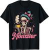 Momster Skeleton Woman Coffee Funny Halloween Mom Mama Women  Unisex T-Shirt