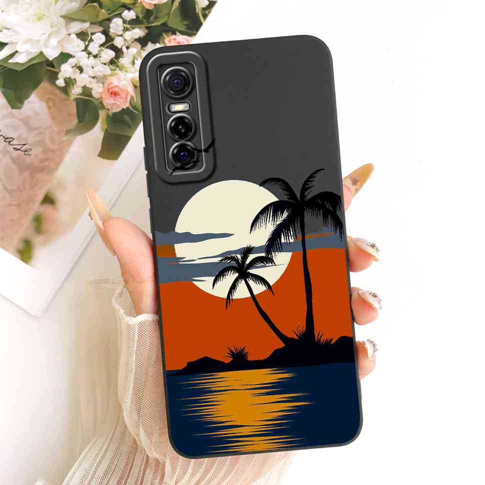 For Vivo Y73s 5G V2031A Case Luxury Painting Silicone Back Cover For Vivo Y73S Y 73s 5G 6.44" Mobile Phone Protection Cases