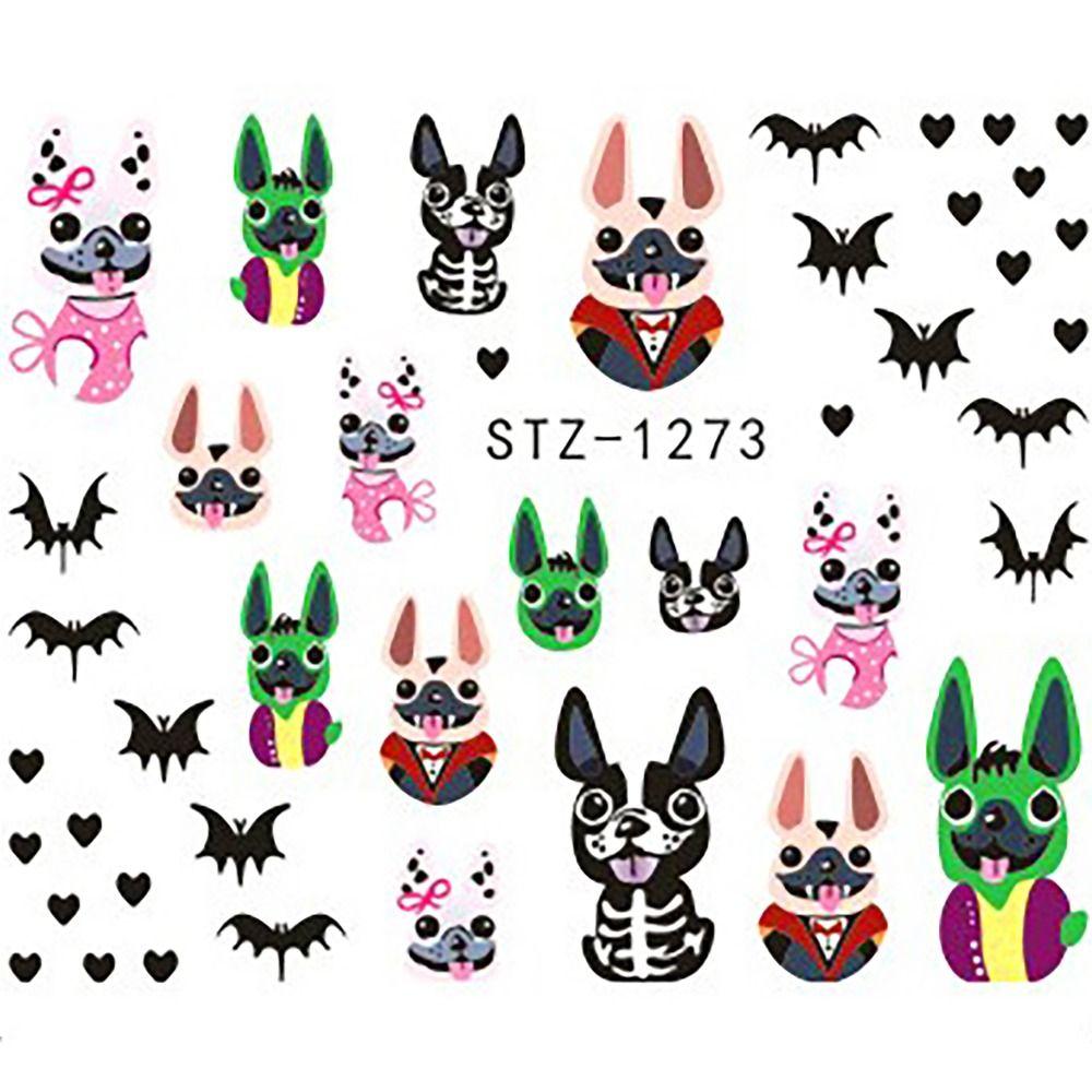 3D Halloween Ghost Nail Sticker Mummy Ghost Spiders Web Self Adhesive Glitter Decals Nail Art Sliders Stickers Manicure Decor