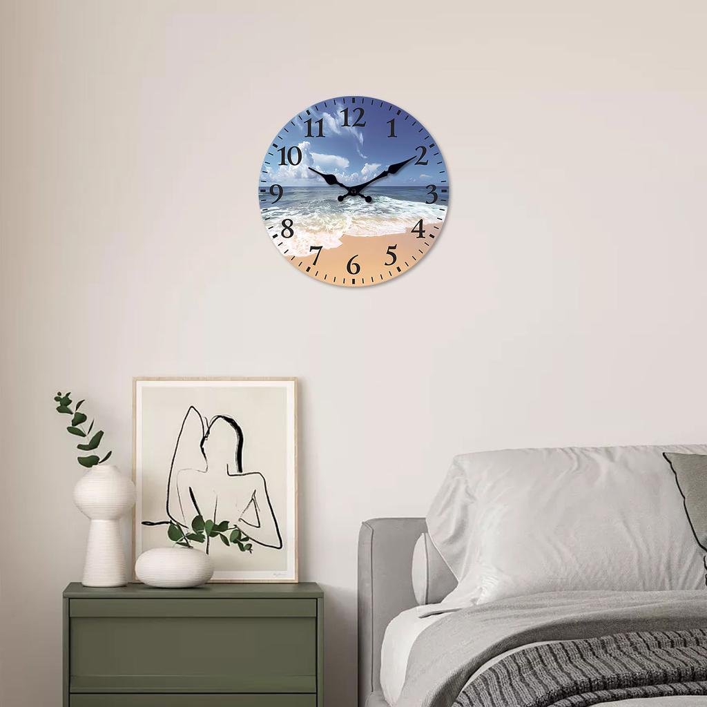 [10-14Inch] High-Quality 1 High-Quality Wooden High-Quality Patterned High-Quality Wall High-Quality Clock, High-Quality Silent High-Quality Running