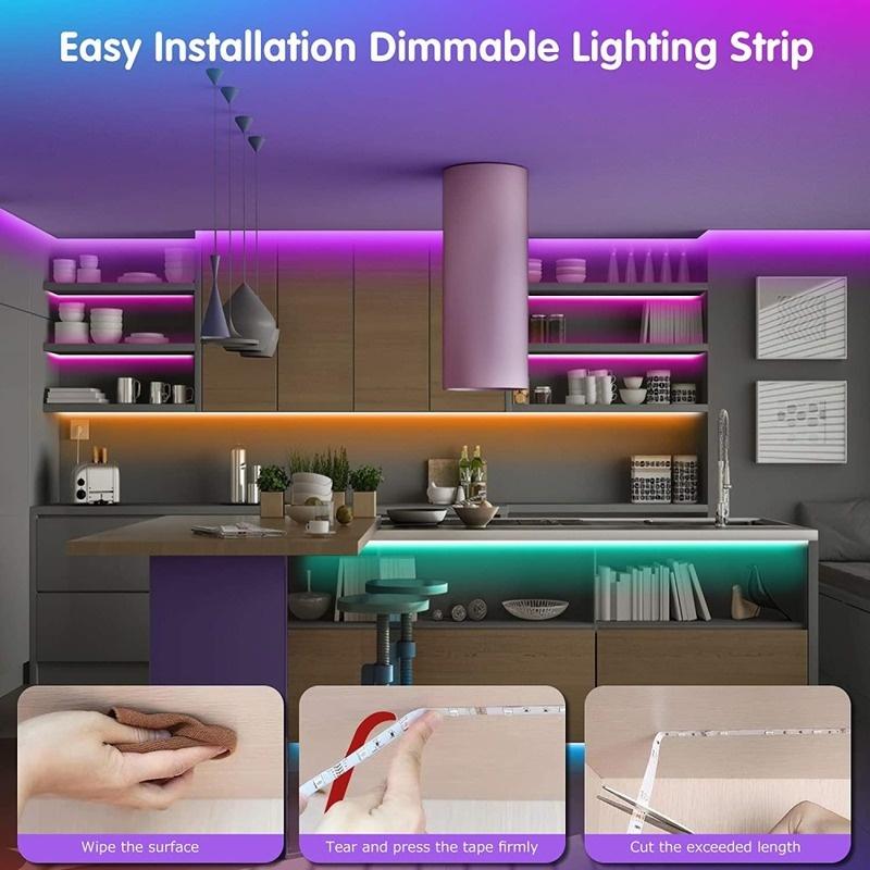 0.5M 1M 2M 3M 4M 5M 10M 20M LED Strip Light RGB 5050 SMD Flexible Tape Diode Light For Christmas Holiday Wedding Birthday Home Bedroom Decor DC5V
