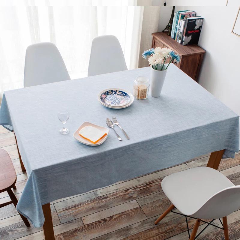 Plain Striped Cotton Linen Tablecloth Minimalist Restaurant Decoration Anti Slip Tablecloth Dust Proof Shooting Background Cloth