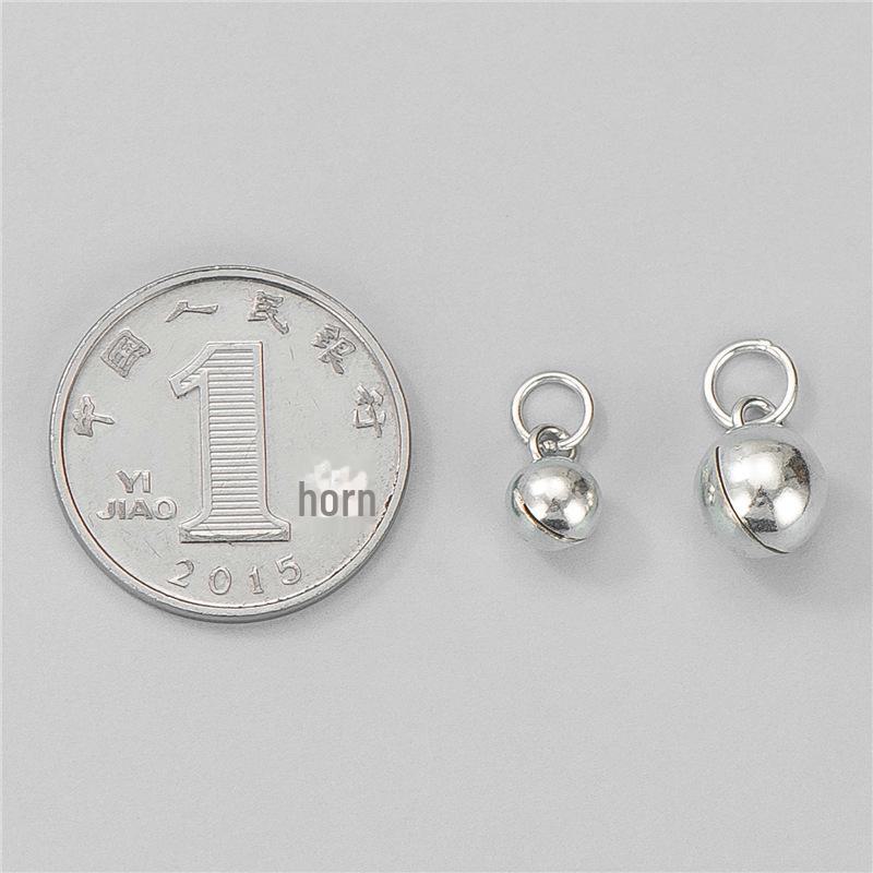Sterling Silver S925 Small Bell Pendant for DIY Jewelry Making
