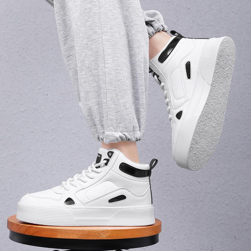 Große Größe 47 High Top Schuhe Herren Freizeitsneaker Bequem Leicht Weiß Sport Laufschuhe Training für Herren Tenis Walking Fitnessschuhe