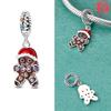 Elegant Exquisite Copper Metal Authentic Original Christmas Trees Pendant Bead Component Candy Cane Elk December Charm Bead Components Bead Component