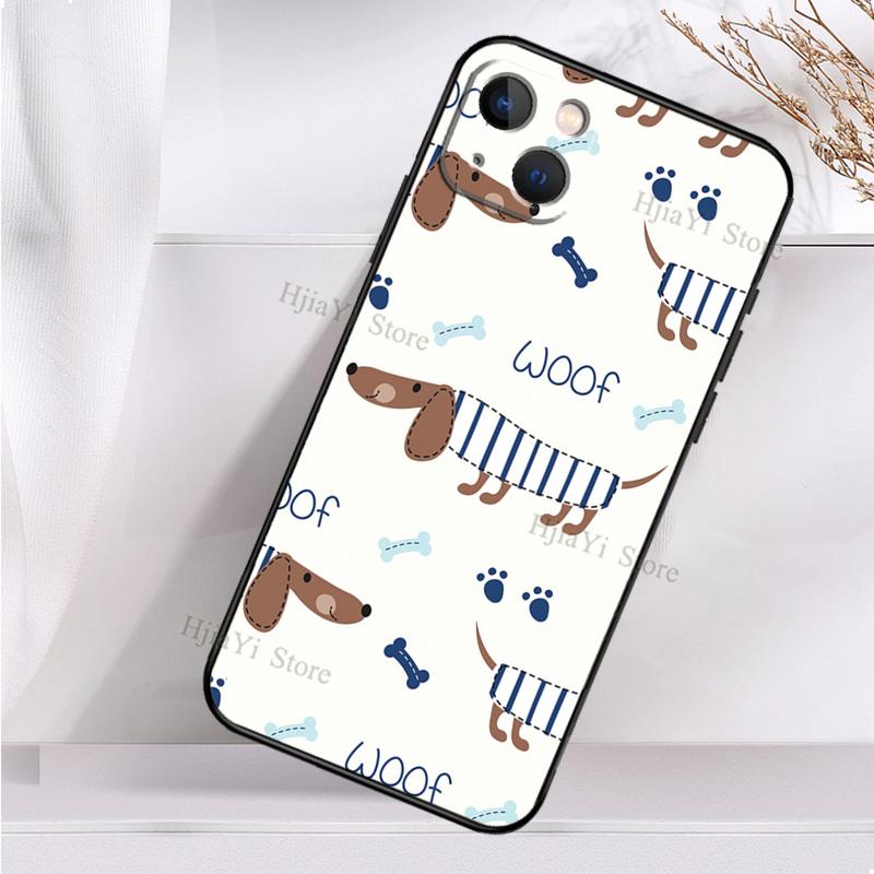 Capa de telefone à prova de choque com citações de salsicha e cachorro para iPhone 12 13 Mini 11 14 Pro Max XS XR X 7 8 Plus SE 2020 Capa traseira