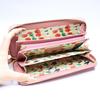 Gaspard and Lisa Wallet, Women's Long Wallet with Round Zipper, Popular Character, Lisa and Gaspard, Apple Pattern, Navy