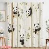 2pcs,2D plane printing Curtain Fabric Panda Escapade Versatile Polyester Fabric (without rod) Decorations Inside Use for