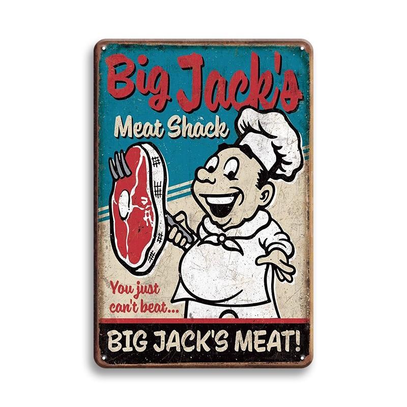 Hot Dog Frische Hamburger Metallblechschilder BBQ Vintage Poster Heimküche Wanddekor Eisenblechmalerei Fast-Food-Shop Schilder