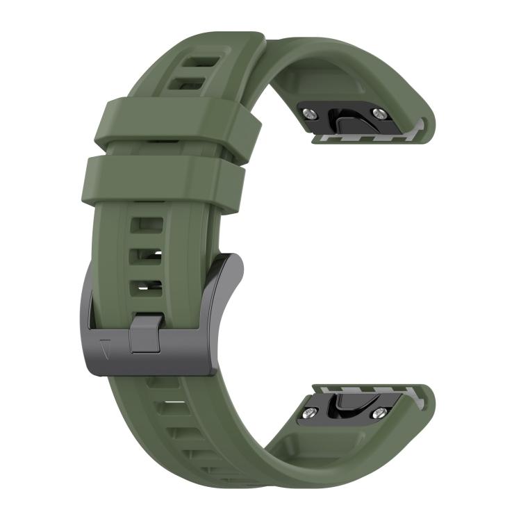 For Garmin Fenix 7X 26mm Silicone Sport Pure Color Watch Band