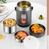 304 Stainless Steel Triple-Layer Insulated Lunch Box for Students & Office Workers