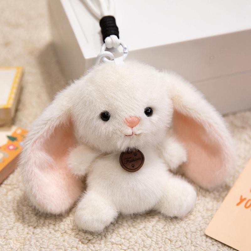 Plush Toy Keychain, Pink Pig Panda Capybara Plushie, Penguin Fox Bag Charm, Cute Cartoon Animal Keychain