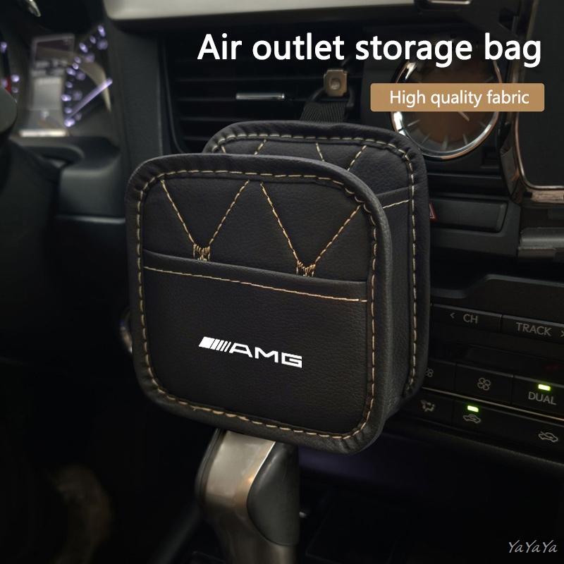 SFX1 Car Air Outlet Convenient Storage Bag Auto Interior Accessories For Mercedes Benz AMG W204 W205 W203 W211 W212 W213 W201 Sticker