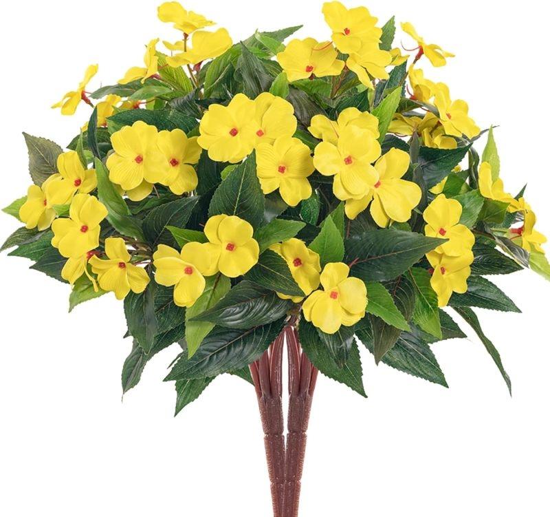 Silk Balsam Artificial Flowers Wedding Home Room Party Table Dccor Wreath Bridal Bouquets Vase Outdoor Garden Yard Prop Diy Gift