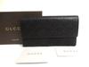 Authentic Guccissima Black Leather Trifold Long Flap Wallet #a584  Seller Refurbished
