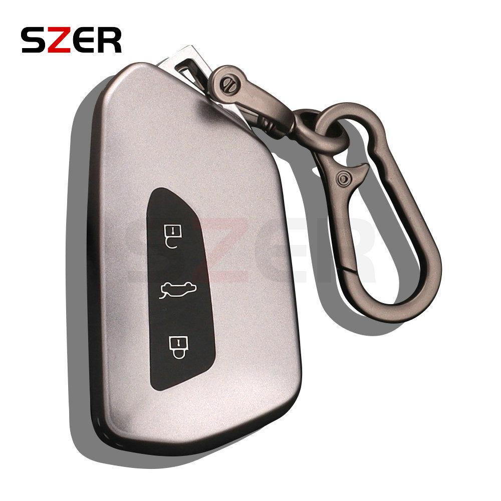 Fashion Tpu Car Key Case For Vw Volkseagen Golf 8 Mk8 Id.3 Id.4 Cupra Skoda Octavia A8 Seat Leon Mk4   Formentor Tarraco