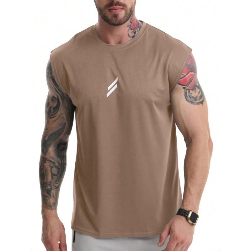 Men Loose Fit Sleeveless Workout Tank Top Crew Neck Gym Muscle Shirt