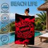 Munich Football Club Printed Microfiber Beach Towel, Soft And Absorbent, Quick-Dry, Ideal for Summer Travel, Beach Essential, Swimming Pool