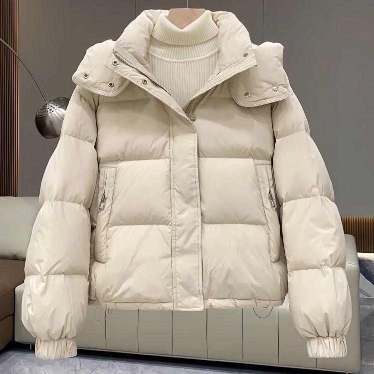 Damen Parkas Winterjacke Lässig Locker Daunenmantel Übergröße Kapuze Warm Weich Baumwolle Puffer Schneejacke