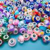 Creative Beads Random 10pcs Fashion Loose Beads Loose Beads DIY Bracelet Colored Beads Large Hole Beads Necklace Material String Beads