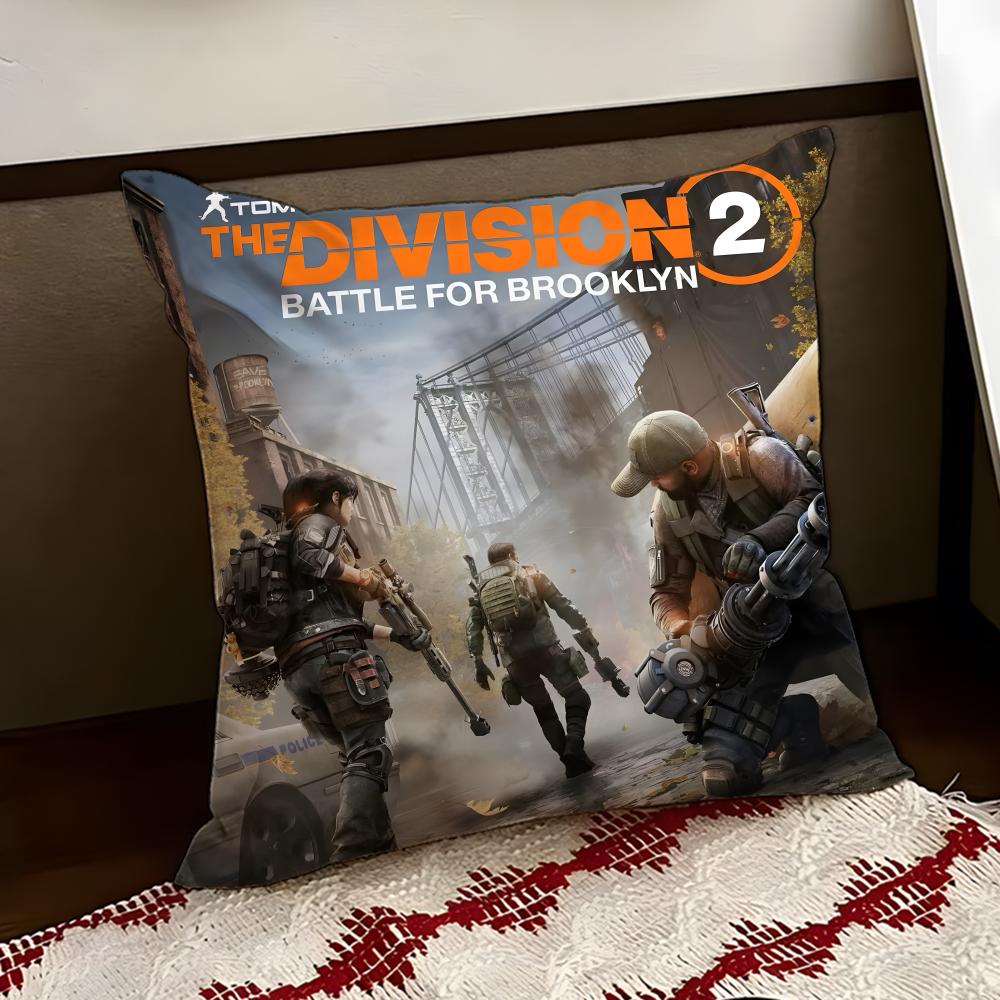 The DDivision 2game Cushion Cover Reversible Soft Durable Pillow Cover Home Car MultiScene Use for Daily Comfort