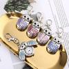 New Fashion Cute Flip Style Small Owl Necklace Hanging Watch Keychain Cartoon Pocket Watch On Chain Pendant Birthday Gifts