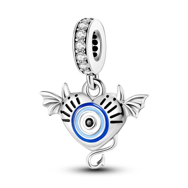 Ciondoli in argento sterling 925 con perline, ciondolo a forma di animale, adatti per collana, braccialetto, regalo per donne e feste