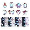 Aurora Phantom Purple Nail Art Flat Bottom Special-Shaped Diamond Diy Manicure Nail Decoration Nail Art Jewelry
