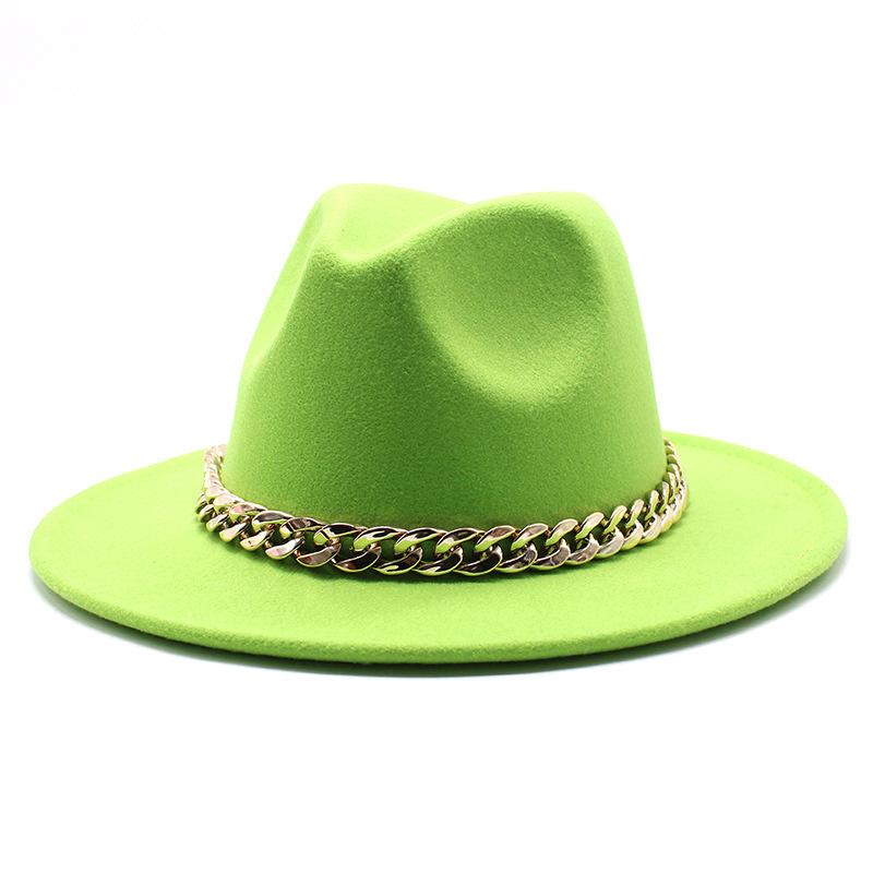 British Woolen Jazz Top Hat Men And Women Big Eaves Hat Big Eaves Felt Hat