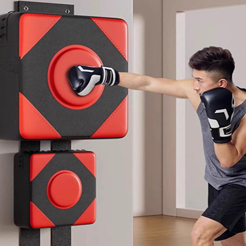 Pattella da Boxe in Pelle Regolabile da Parete Bersaglio da Pugilato Supporto a Muro Sacchi a Sabbia per Allenamento Taekwondo Attrezzatura per Combattimento Stanza Uso Domestico