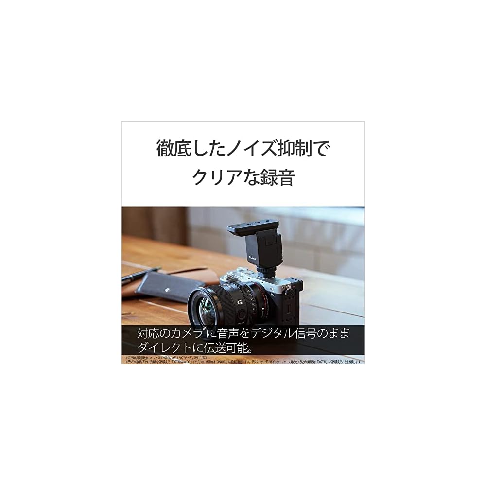 Sony ECM-B10 Shotgun Microphone for Cameras, Variable Directional Pattern, Windscreen Included
