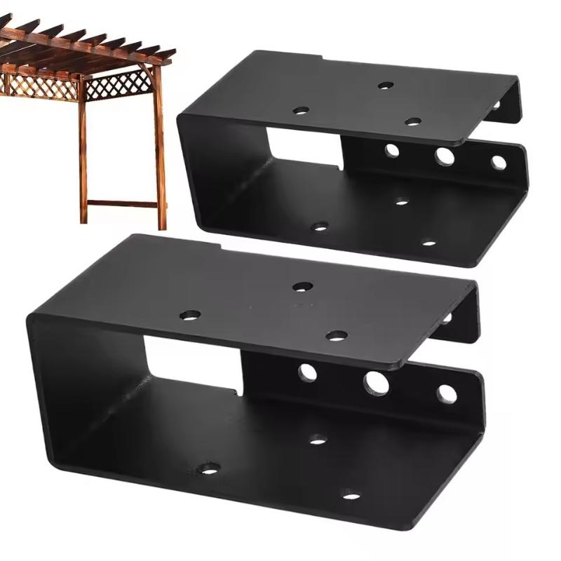 2X4 Joist Hanger Deck Railing Concealed Connectors Heavy Duty Joist Brackets Set Of 2 Woodwork Beam Support For Pergola Handrail