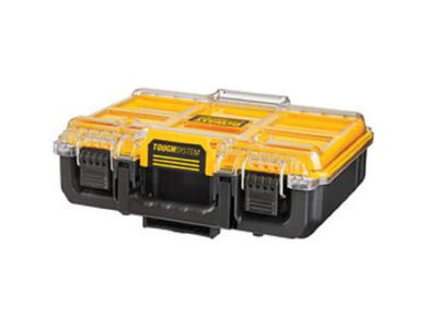 DEWALT Tough System Werkzeugkasten in halber Größe, Aufbewahrungskoffer, Werkzeugkasten, stapelbare Aufbewahrung, IP65, staubdichtes Design, Schrauben, Bits, Behälter für kleine Gegenstände