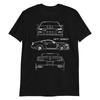 T-shirt da Regalo con Disegno Personalizzato Outline Art Street Racing 2017 Mustang Shelby GT350