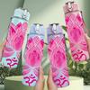 1PC Pink Lotus Om Symbol Graphic,750ml Color Plastic Sports Water Bottle,Leakproof Flip Straw Lid,Suitable for Sports Office Home Use
