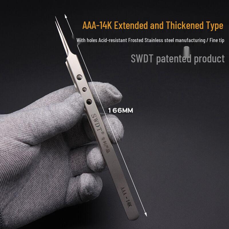High-Precision Titanium Alloy Tweezers for Mobile Repair - Straight & Bent Tips, Ultra-Fine Fingerprint Flying Lead