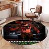 Five Nights at Freddy's Muster Runder Teppich, Innen-/Außenmatte, für Picknick, Spielzimmer, Schlafzimmer, Büro, Wohnzimmer, Heimdeko Teppich, Geburtstagsgeschenk