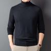 Turtleneck Sweater Men's Knitted Bottoming Shirt Young and Middle-aged Men's Slim Solid Color Pullover Stretch Sweater Shirt Men