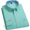 Sinwoyan  Solid Pure Cotton Oxford Male Shirts Business Casual Long Sleeve Regular Fit with Chest Pocket